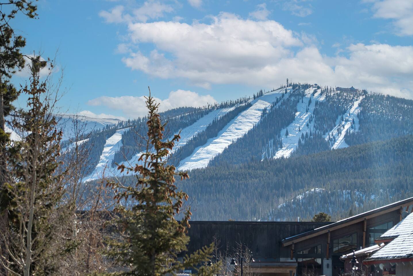 Snow-covered ski mountain near Winter Park